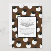 Volleyball Graduation Sports Faire-part Brown (Dos)