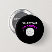 Volleyball Grandma Support Ronde Button 5,7 Cm (Voorkant /achterkant)