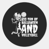 Volleyball Halloween Ronde Sticker (Voorkant)
