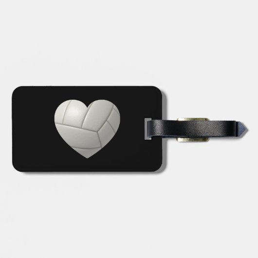 Volleyball Heart Bagagelabel (Achterkant horizontaal)