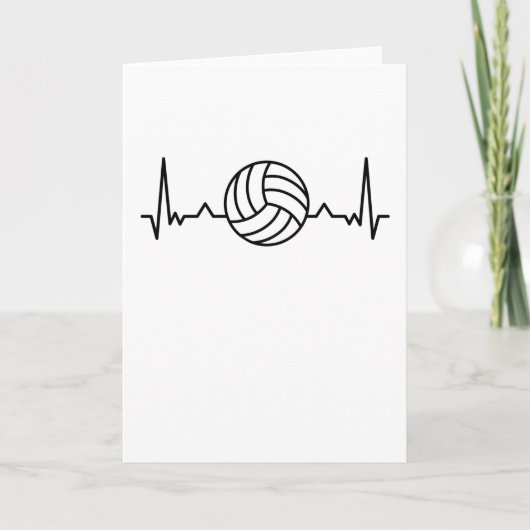 Volleyball Heartbeat-sportgeschenken Kaart (Voorkant)