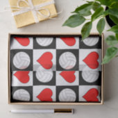 Volleyball Hearts Love Gift Wrapping Tissue Paper Tissuepapier (Geschenk)