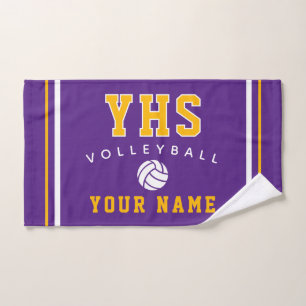 Volleyball Icoon, Aangepaste Naam & School, Team C Handdoek