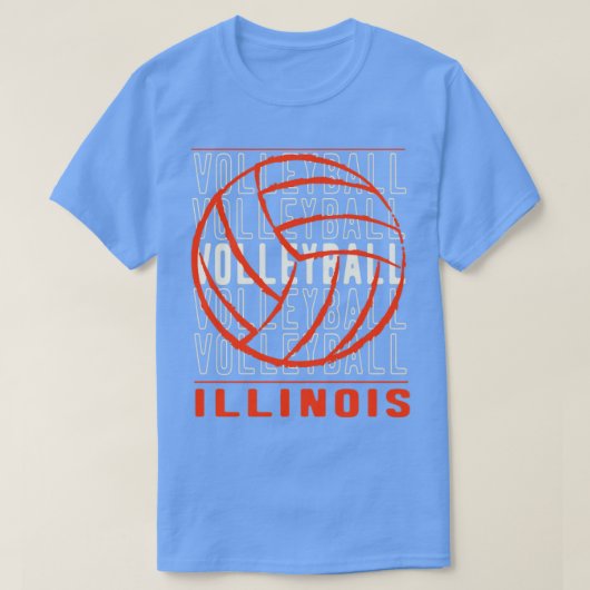 Volleyball Illinois T-shirt (Design voorkant)