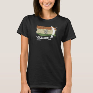 Volleyball India Vlag meisjes Volleyball Vrouwen T-shirt
