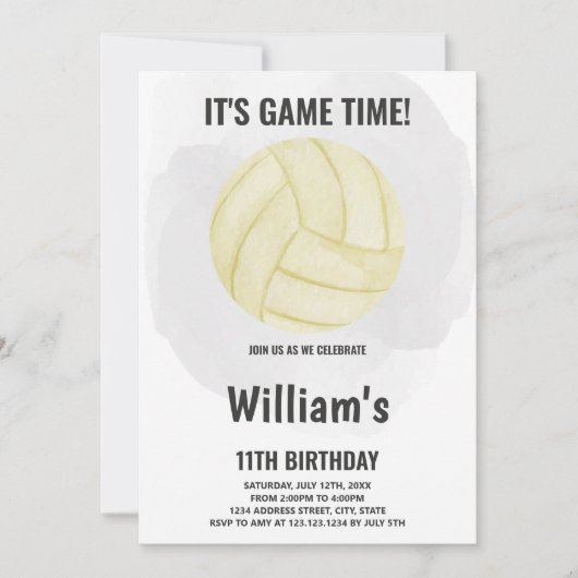 Volleyball Invitations (Devant)