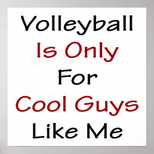 Volleyball is alleen voor klamme jongens zoals ik poster