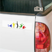 volleyball jeux bumper sticker (Sur camion)