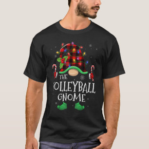 Volleyball Kabouter Buffalo Plaid Overeenkomstige T-shirt