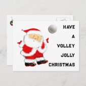 Volleyball Kerstbal Feestdagenkaart (Voorkant / Achterkant)