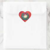 Volleyball Kerstbal Hart Sticker (Tas)