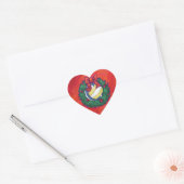 Volleyball Kerstbal Hart Sticker (Envelop)