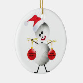 Volleyball Kerstbal Keramisch Ornament (Rechts)