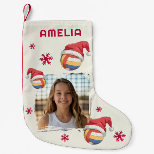 Volleyball Kerstmuts Naam Foto Kerstmis Kleine Kerstsok
