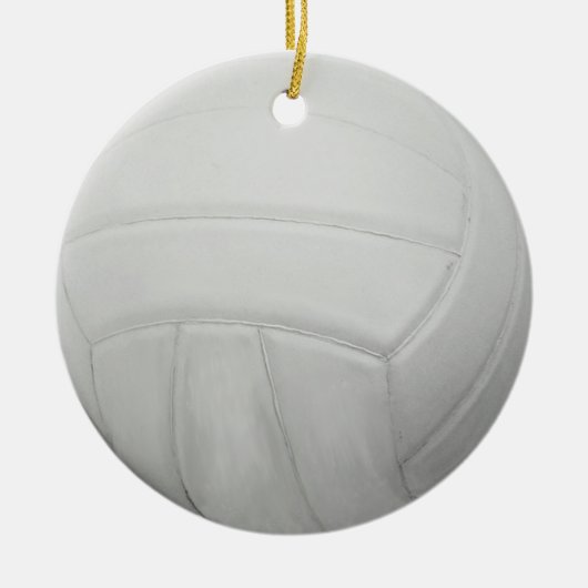 Volleyball-kerstversiering Keramisch Ornament (Voorkant)