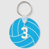 Volleyball  kleur- en Jersey-nummer Sleutelhanger (Achterkant)