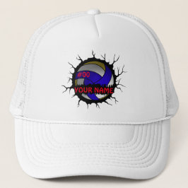 Volleyball-Logo, Volleyball-aangepaste naam Trucker Pet