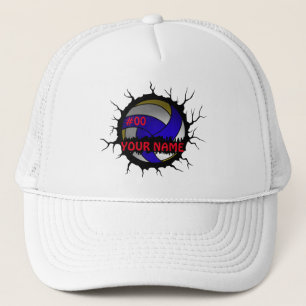 Volleyball-Logo, Volleyball-aangepaste naam Trucker Pet