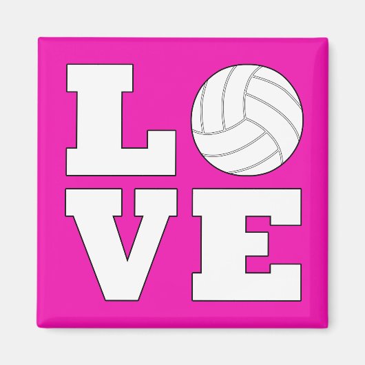 Volleyball LOVE Fridge Magnet Magneet (Voorkant)