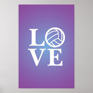 Volleyball Love Poster