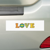 Volleyball Love Sport Bumpersticker (Op auto)