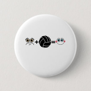 Volleyball Lover Happy Team Player Coach Ronde Button 5,7 Cm