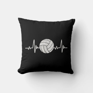 Volleyball Lover Heartbeat  Retro Volleybal Kussen