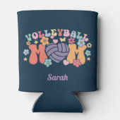 Volleyball Ma Ball Heart Floral Retro Koelbox Blikjeskoeler (Achterkant)