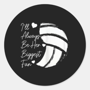 Volleyball mama haar grootste volleybaldochter ronde sticker