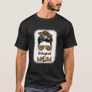 Volleyball mama Leopard Cheetah Print T-shirt