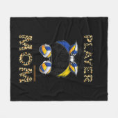 Volleyball mama Messy Bun Fun Sport Ball mama Fleece Deken (Voorkant (Horizontaal))