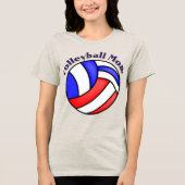 Volleyball mama Tri-Blend shirt (Voorkant)