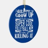 Volleyball mama Volleyball Lover Moederdag Keramisch Ornament (Rechts)