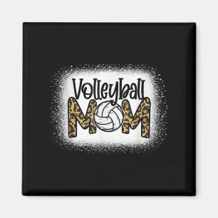 Volleyball mama Vrouwen Leopard Cute Bleaching Fun Magneet