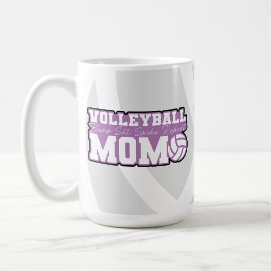 Volleyball Maman Mug Café Couleurs personnalisable (Gauche)