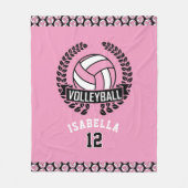 Volleyball met DIY-nummer - Roze Fleece Deken (Voorkant)