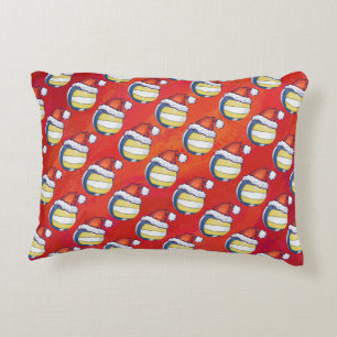 Volleyball met kerstPet Decoratief Kussen