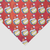 Volleyball met kerstPet Tissuepapier (Detail)