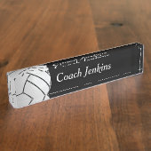 Volleyball met naam naambordje (Zijkant)