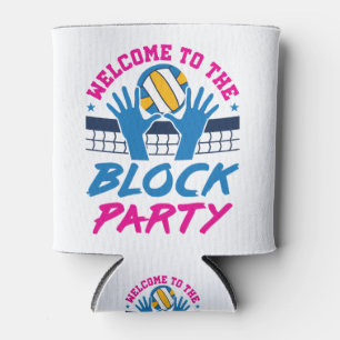Volleyball Middle Blocker Welkom bij Block Party Blikjeskoeler