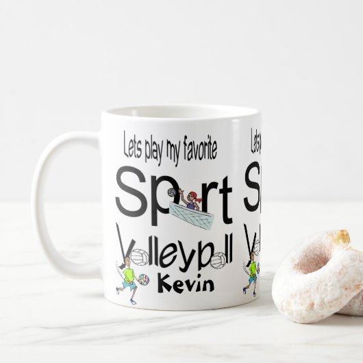 Volleyball Mugs Sports (Avec donut)