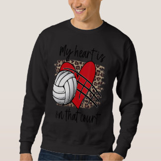 Volleyball My Heart is on that Court Leopard Volle Trui