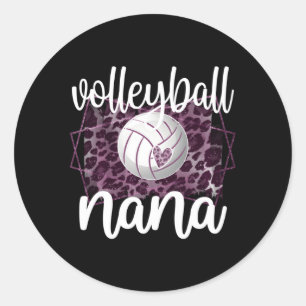 Volleyball Nana Grandma of Volleyball Player Nana Ronde Sticker