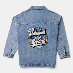 Volleyball Nana  Volleyball Family Matching Denim Jacket