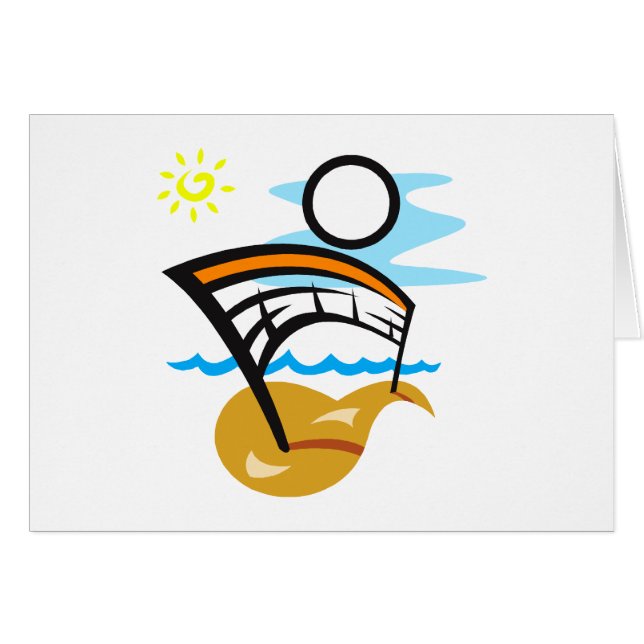 Volleyball Net en Ball (Voorkant Horizontaal)