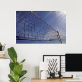 Volleyball Net tegen Blue Cloudy Sky Poster (Thuiskantoor)