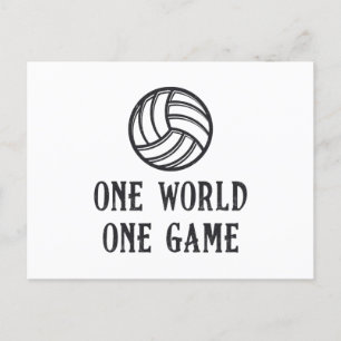 Volleyball One World One Game Volleyball Gift Briefkaart