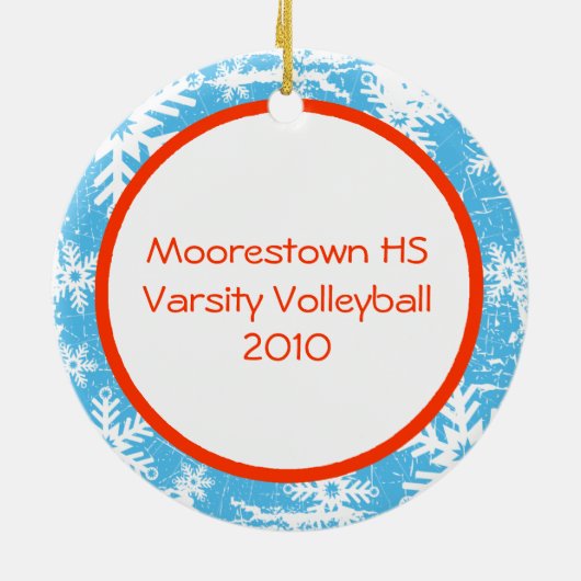 VolleyBall Ornament Personalize Server (Achterkant)