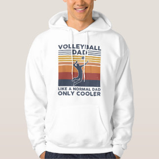 Volleyball Papa Als Een Gewone Papa Maar Cooler Vi Hoodie