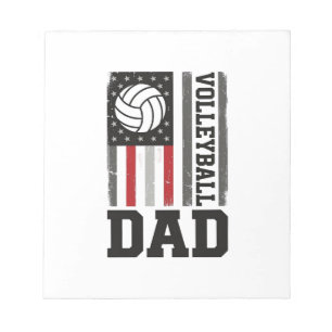 Volleyball Papa Amerikaanse Vlag Vintage Gravure O Notitieblok